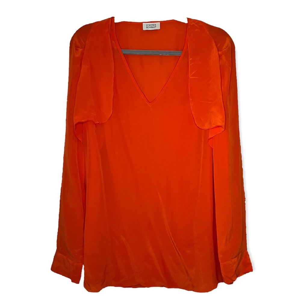 Steffen Schraut Long Sleeve 100% Silk Blouse size 40EU 10-12 US